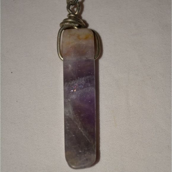 Amethyst Crystal Point Pendant Necklace - Picture 4 of 5